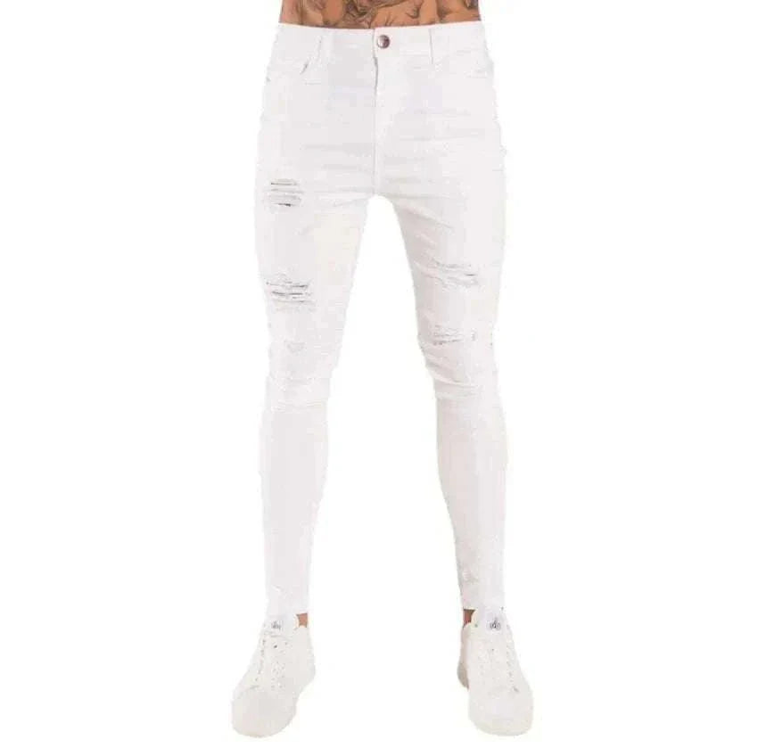 Ripped Jeans Men Stretch